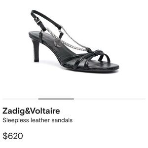 Zadig & Voltaire Sleepless black, leather heel sandals
